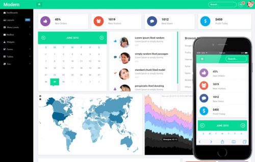 modern admin panel