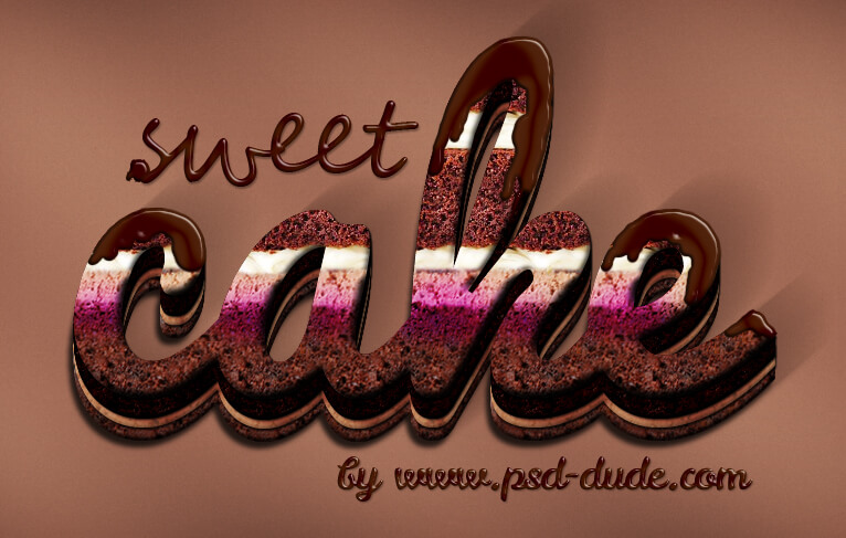 cake-with-cream-and-chocolate-photoshop-text-effect-tutorial