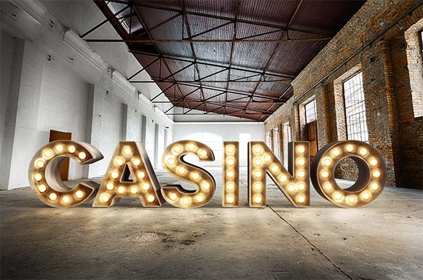 casino bulb sign effect