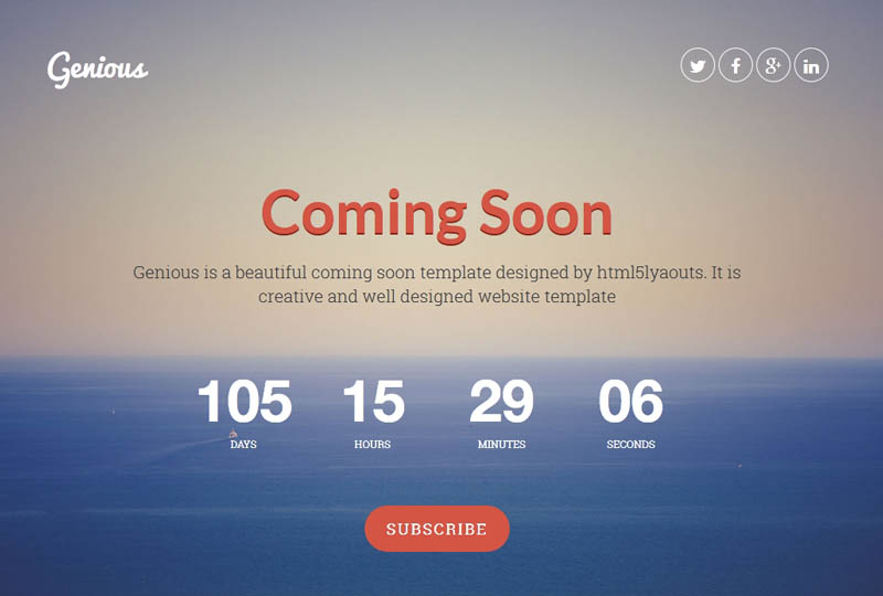 Kite responsive coming soon html5 template download download