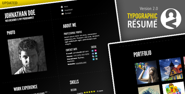21 Professional HTML & CSS Resume Templates for Free ...