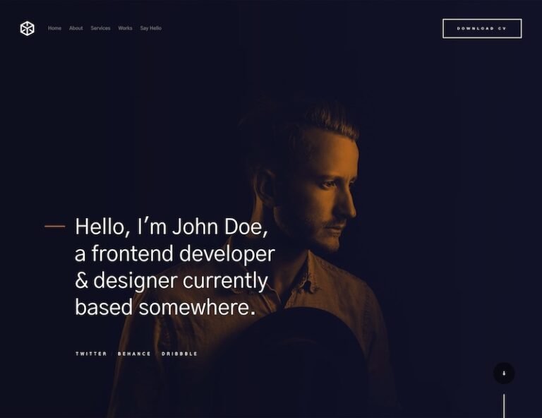 30+ Professional HTML & CSS Resume Templates for Free Download (and ...