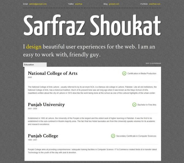 html css resume template free download html css resume template free download