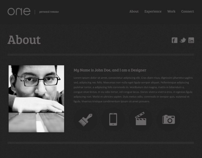 website resume template