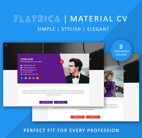 15 material design resume templates for the perfect first