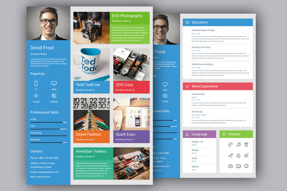 Material Design Resume Templates