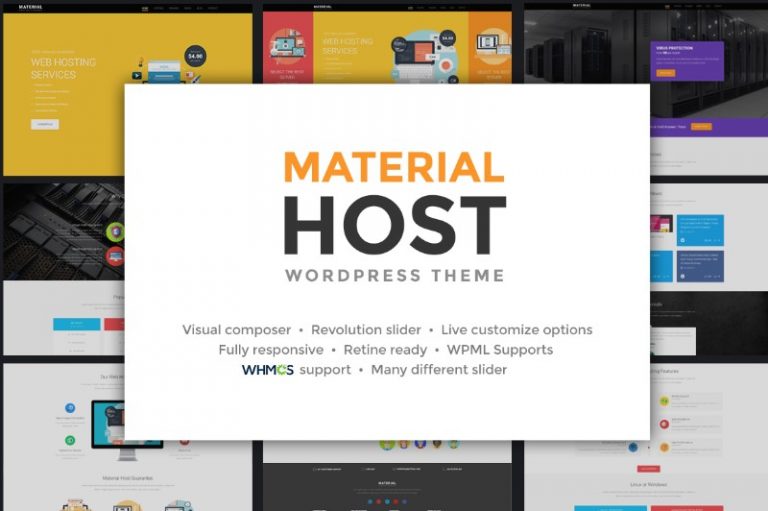 host material theme wordpress