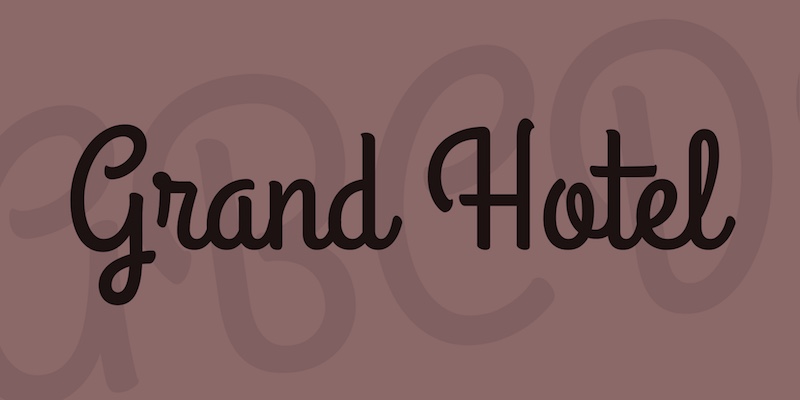 Grand Hotel Free Vintage Google Font