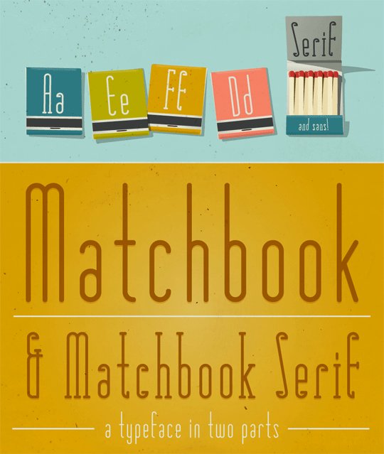 matchbook-free-retro-fonts