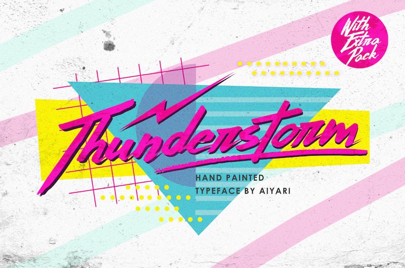 thnderstorm 90's retro font