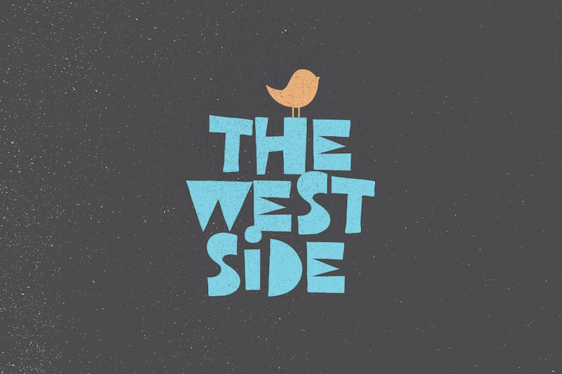 west side free 1980s font