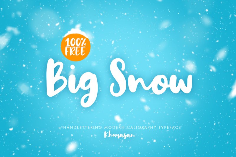 Big Snow free Font Khurasan