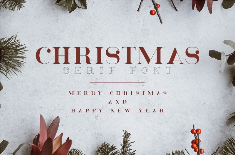 christmas free serif font