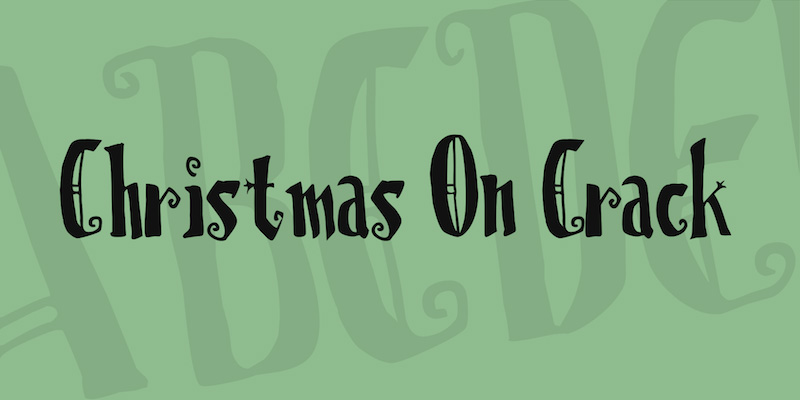 Christmas on Crack free font with a gothic touch