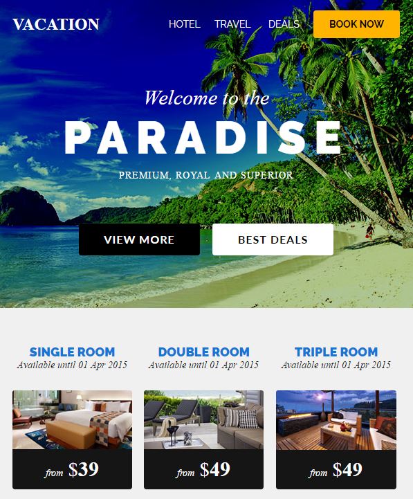 20 Professional Hotel Email Marketing and Newsletter Templates Super