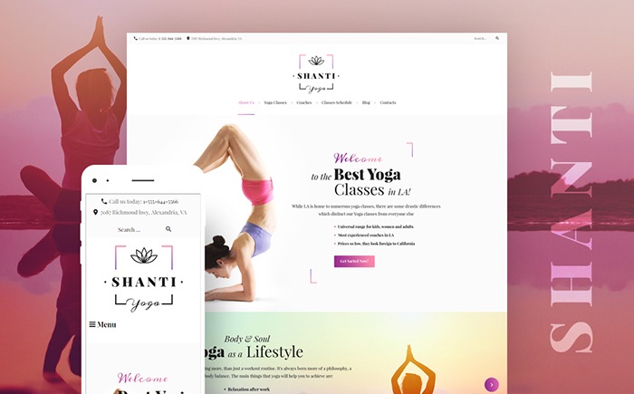 Shanti – Yoga Studio WordPress Theme