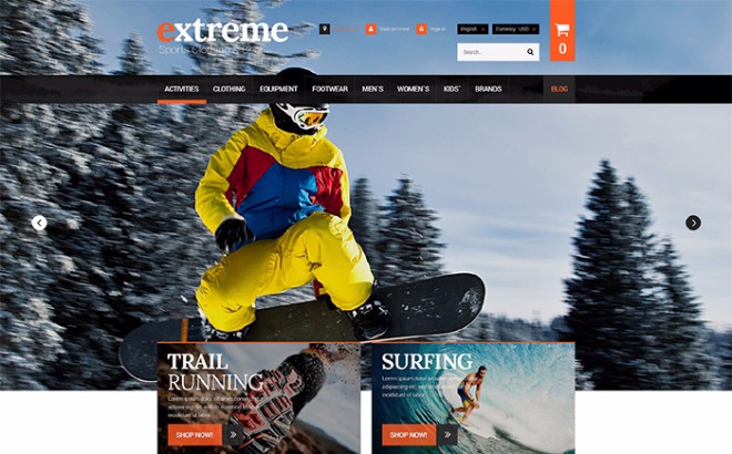 Extreme Clothes & Gear PrestaShop Theme