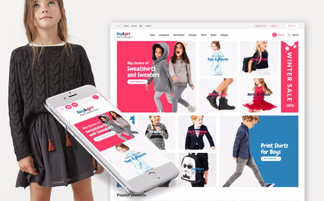 Kids Designer Clothes Responsive Prestashop Template 