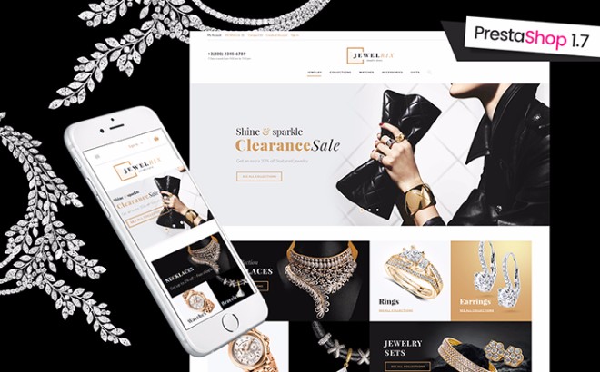 Jewelrix - Jewelry & Beauty Items Prestashop Template 