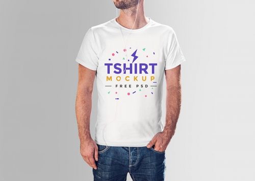 T-shirt mockup PSD for free download