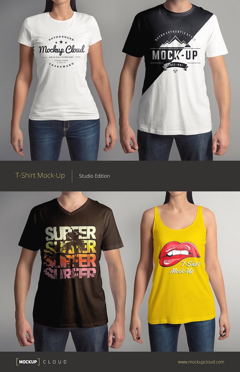 Download 20 Free T-Shirt Mockups PSD to Showcase your Apparel ...