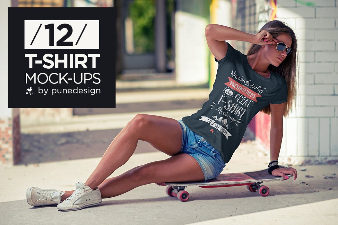 Photo Shoot Mockups for Women's T-Shirts