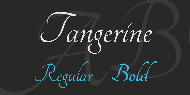 Tangerine Free Calligraphy Fonts - Regular & Bold