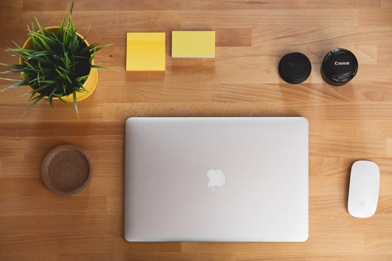 Home Office Workdesk with Macbook