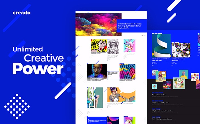 Creado - Art Gallery Responsive WordPress Theme 