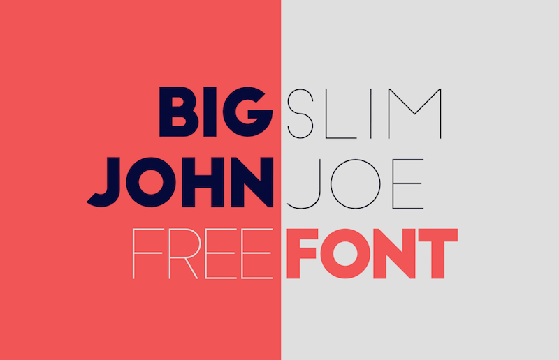 Modern Display Fonts - Big John & Slim Joe