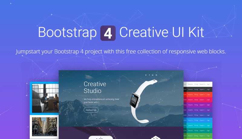 bootstrap 4 creative ui kit