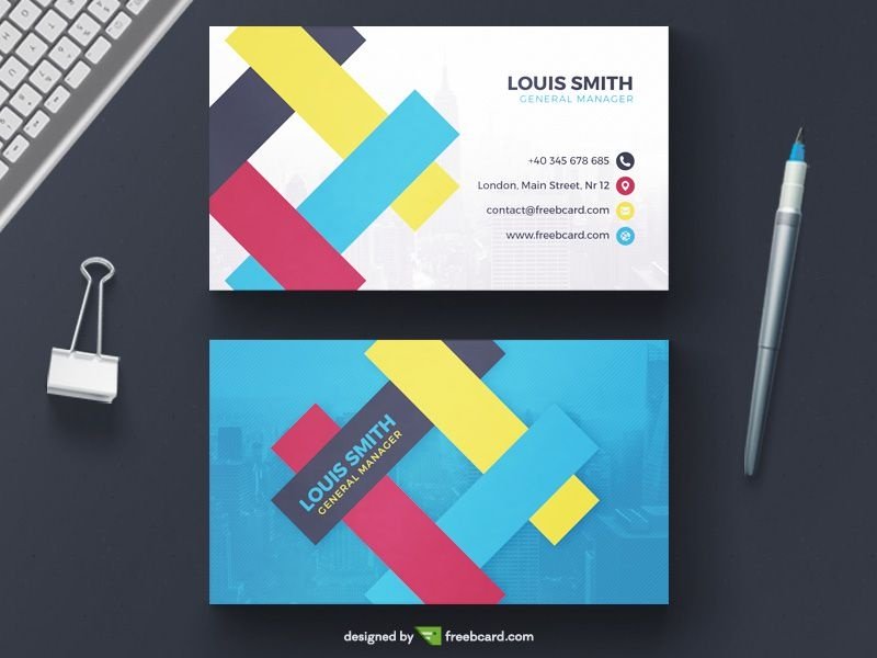 calling card design template free download