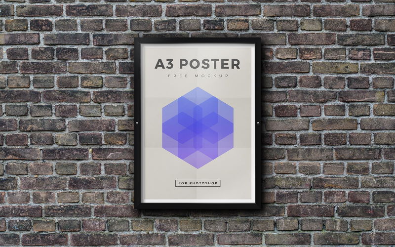 free outdoor framed poster mockup