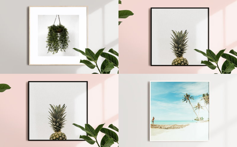 free square frame mockup set