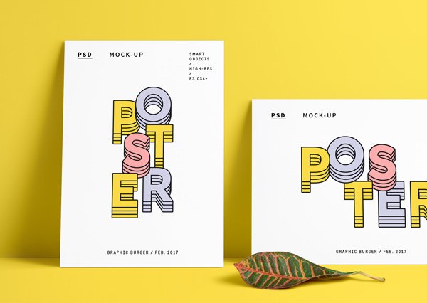 Download 30 Poster Mockup PSD Templates to Showcase your Designs ...