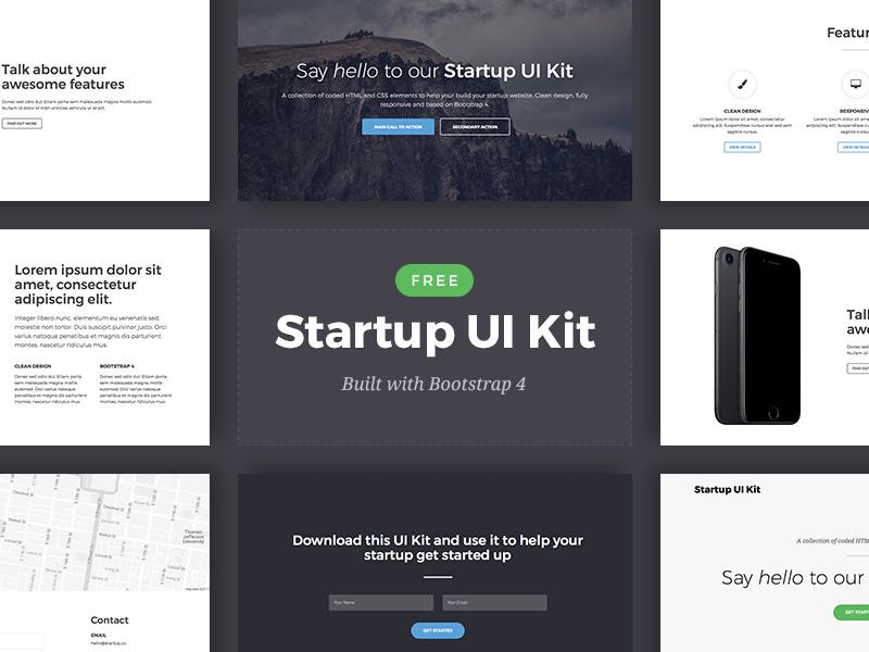 15 Bootstrap 4 Ui Kits Html Psd Sketch For Free