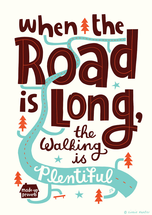 Uninspiring poster by Linzie Hunter - When Road is Long