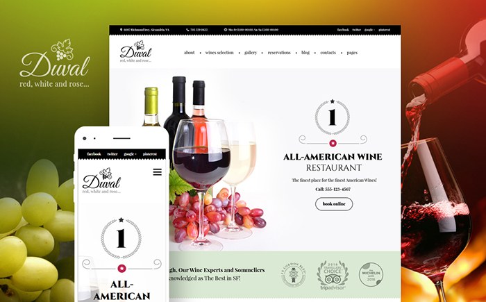 Wine & Winery WordPress Theme