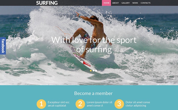 Surfing Responsive WordPress Theme