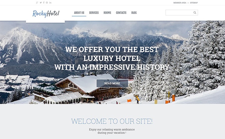 Hotels WordPress Template 