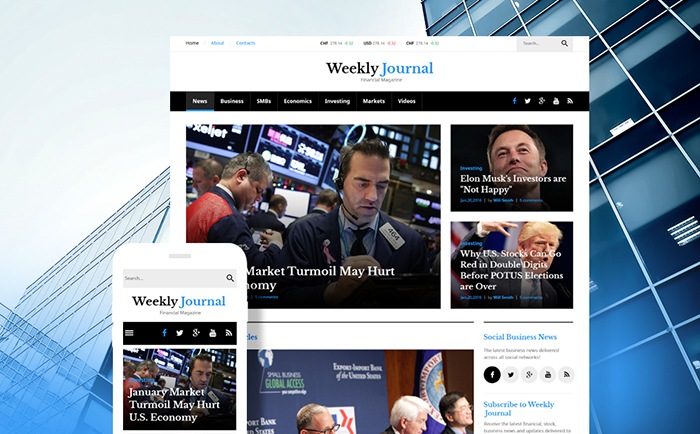 Financial News & Magazine WordPress Theme