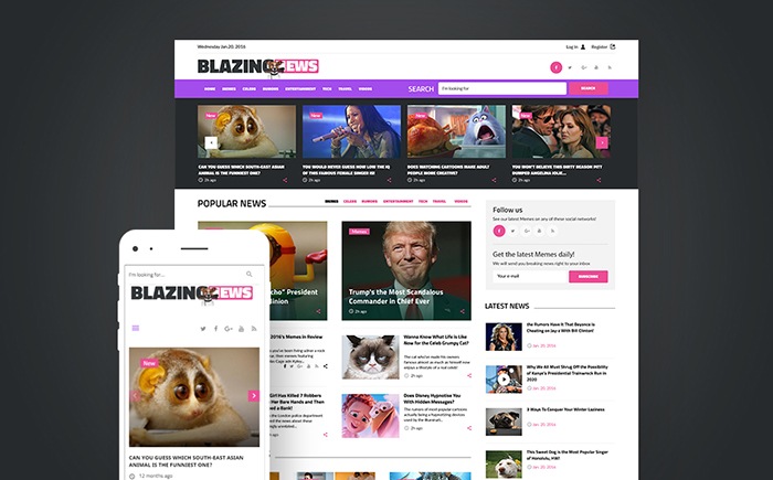  BlazingNews - News Magazine Responsive WordPress Theme