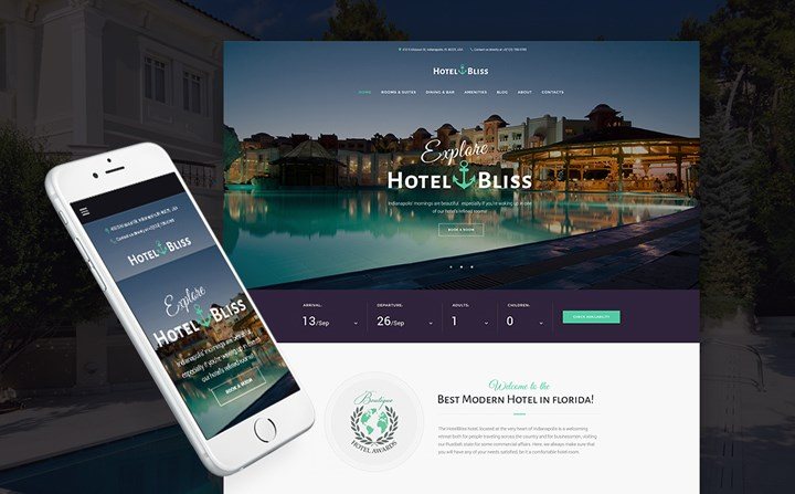 Resort Hotel Responsive WordPress Theme 