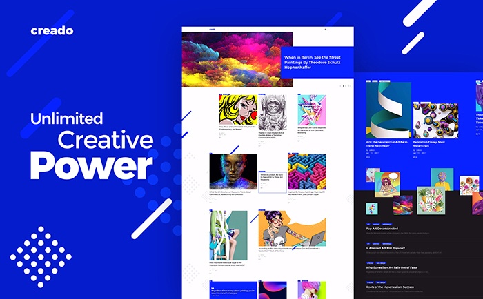 Creado - Art Gallery Responsive WordPress Theme