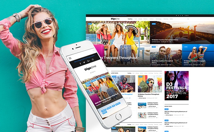 Digezine - Fashionable Magazine WordPress Theme