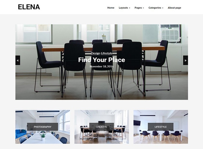 Elena - blog WordPress Theme