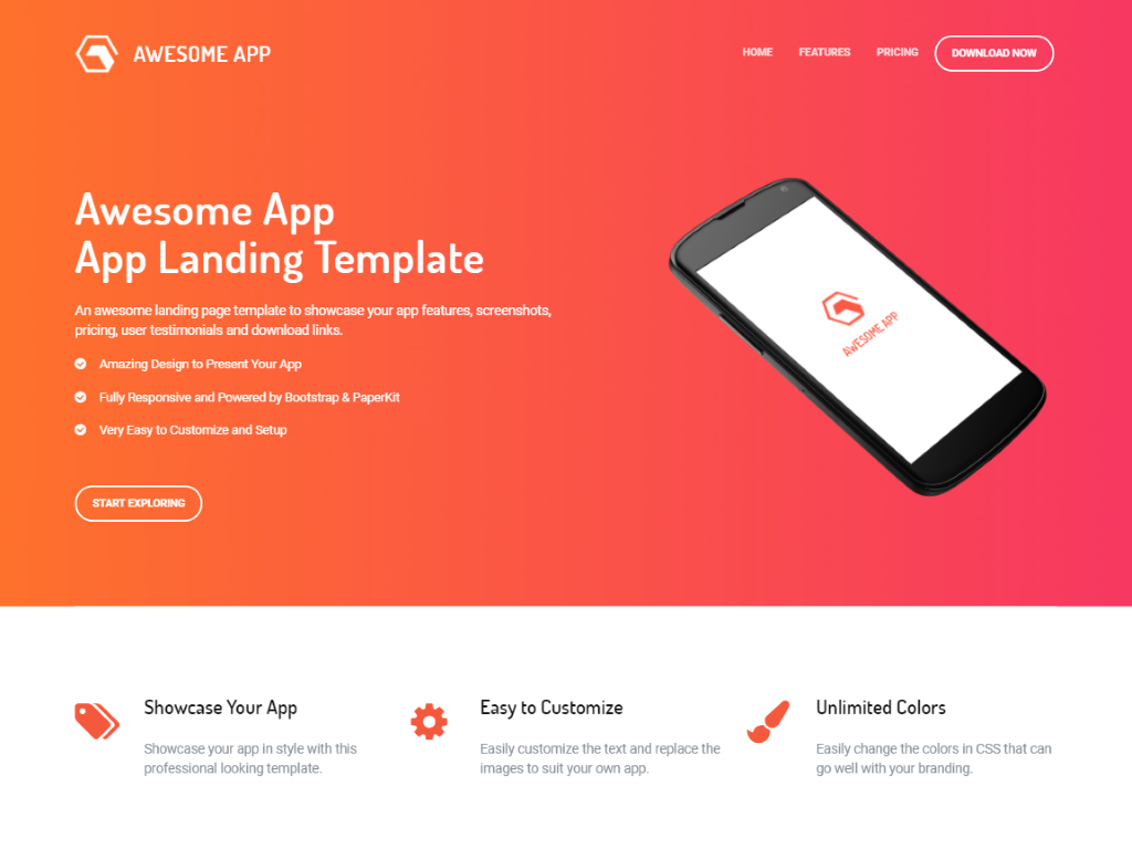 12 Best Mobile App Landing Page Templates Built with Bootstrap Super