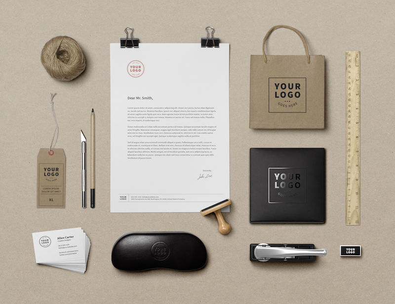 Branding mockup for hand made product business