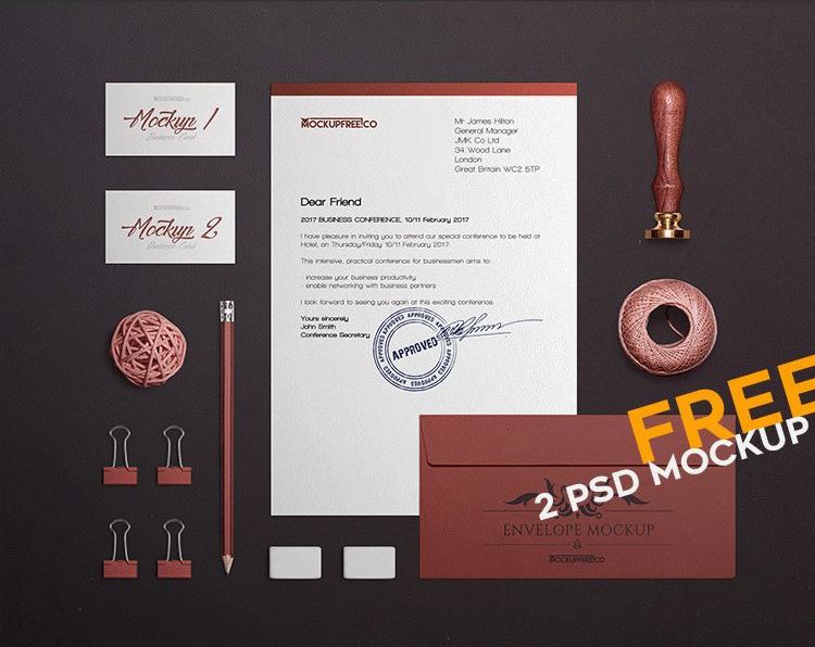 Craft related stationery mockup