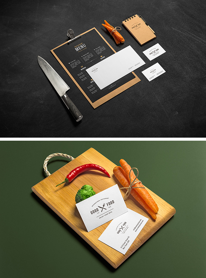 Branding Mockup PSD for Restaurants & Bar